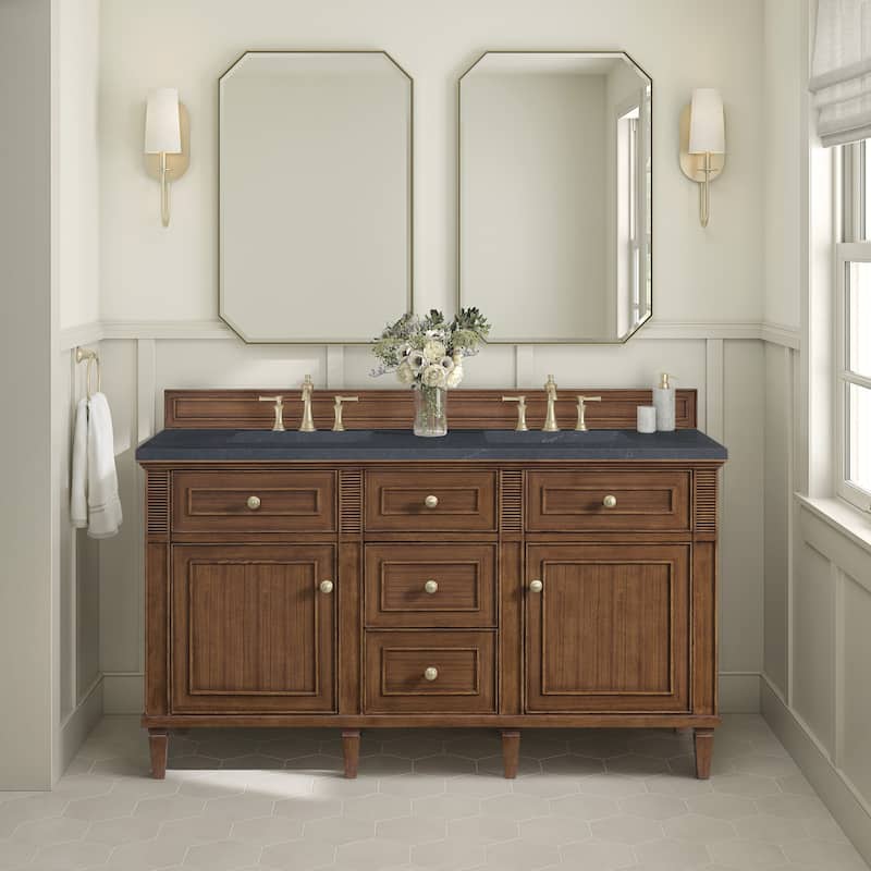 James Martin Vanities 424-V60D-3CSP Lorelai 60" Double Basin Wood