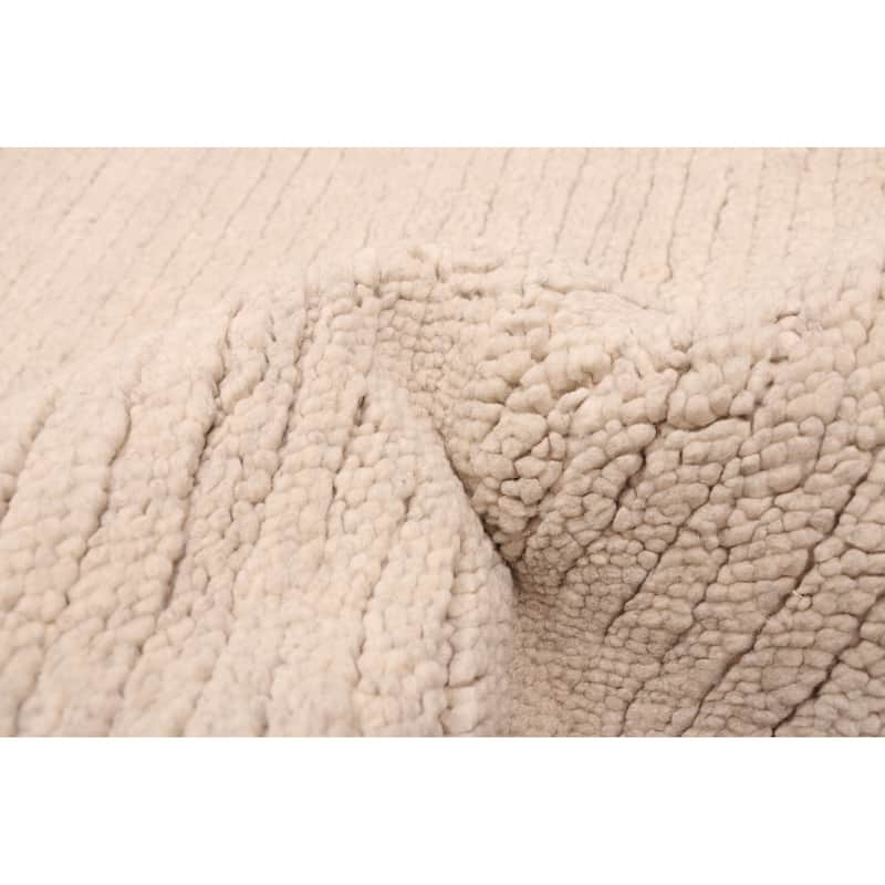 ECARPETGALLERY Hand-knotted Looma Light Grey Wool Rug - 8'3 x 10'0