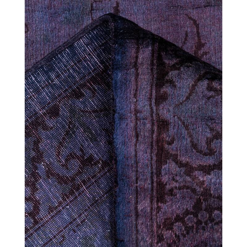 Fine Vibrance, One-of-a-Kind Hand-Knotted Area Rug - Purple, 3' 1" x 5' 2" - 3' 1" x 5' 2"