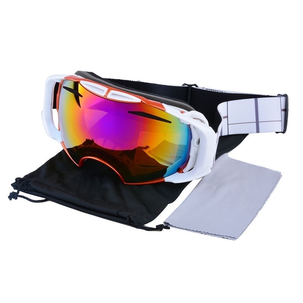 Ski Goggles Anti Fog Windproof Lenses UV Protect for Adult Kids