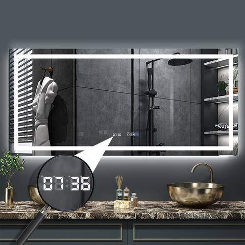 ExBrite 60 inch,Anti Fog,LED Bathroom Mirror,Night Light, Dimmable,Touch Button