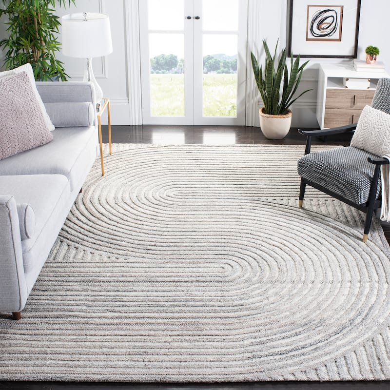 SAFAVIEH Handmade Southampton Catena Abstract Wool Rug - 8' x 10' - Beige - Rectangle