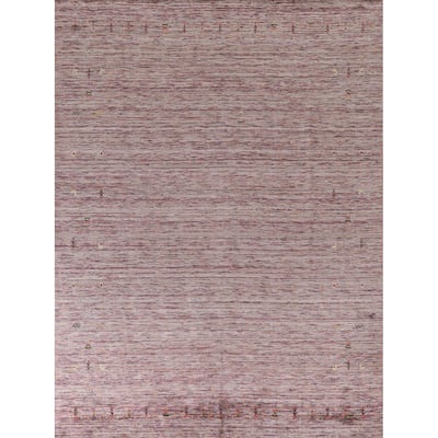 Gabbeh Indian Area Rug Hand-Knotted Tribal Wool Carpet - 8'0"x 9'11"