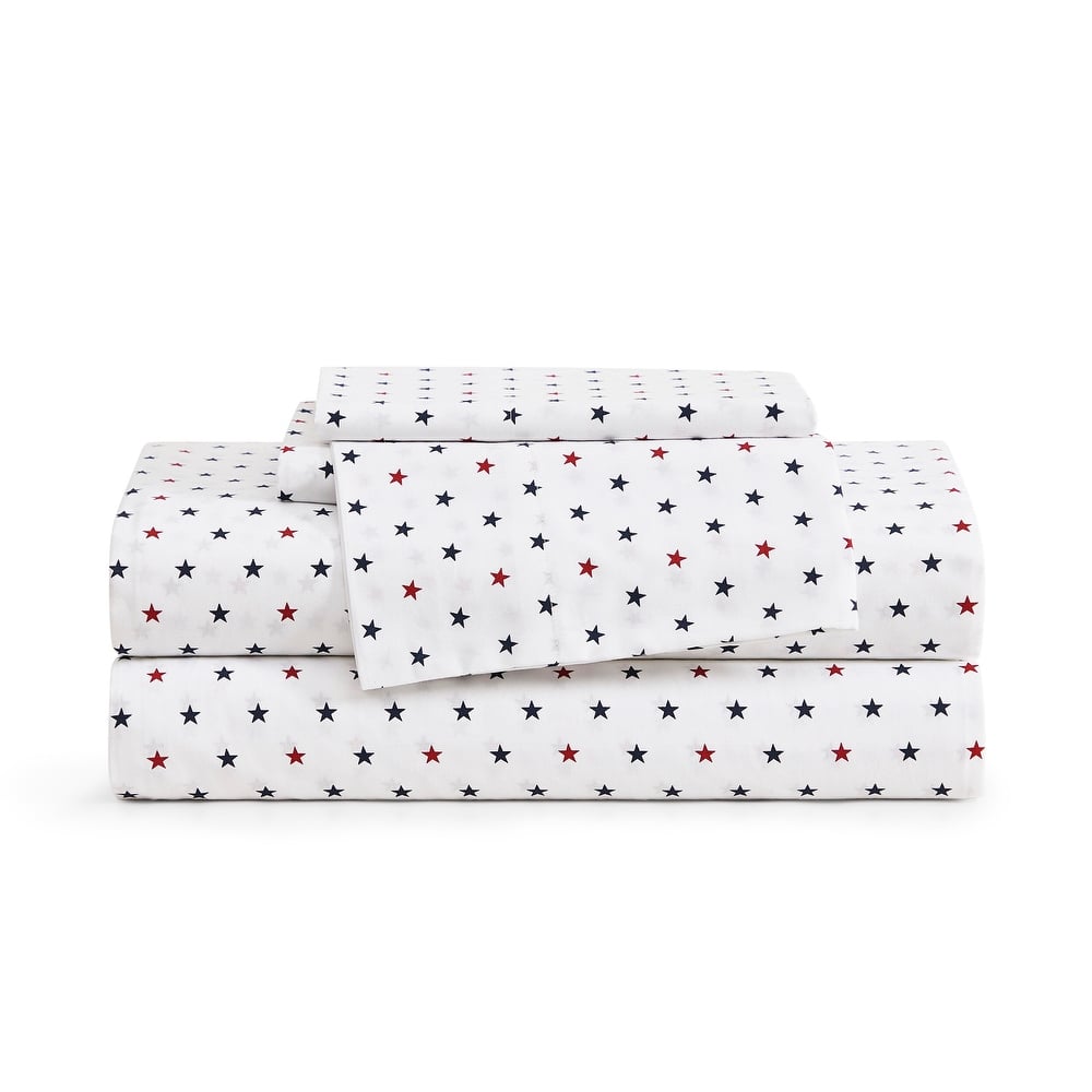 Tommy Hilfiger Printed Cotton Percale Sheet Set