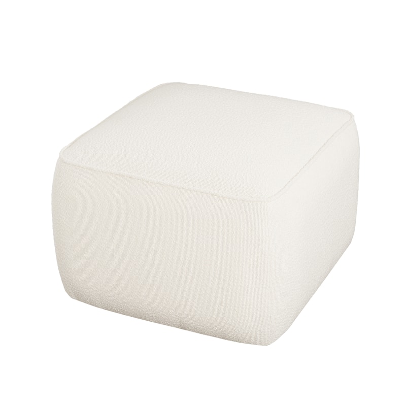 Roomfitters Upholstered Tufted Square Storage Ottoman with Hidden Compartment, Faux Leather