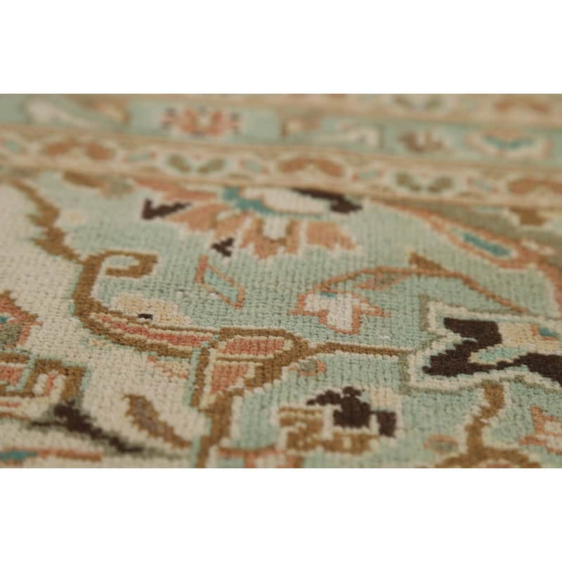 Traditional Kashan Persian Vintage Area Rug Hand-Knotted Wool Carpet - 9'7" x 13'1"