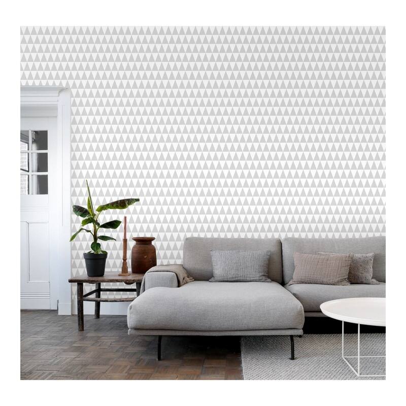 ESTA Home Verdon Light Grey Geometric Wallpaper - 20.5 x 396 x 0.025