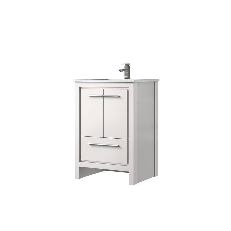 Lafarre Bath Vanity Quartz Top, Sink and Gun Metal Faucet