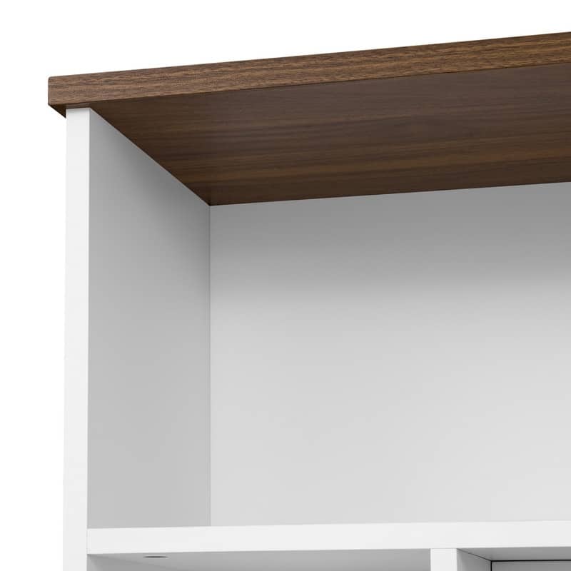 Modern 95.5" Wall Unit Entertainment Center with Bookshelves for TVs up to 80" with Electric Fireplace and Adjustable Shelves