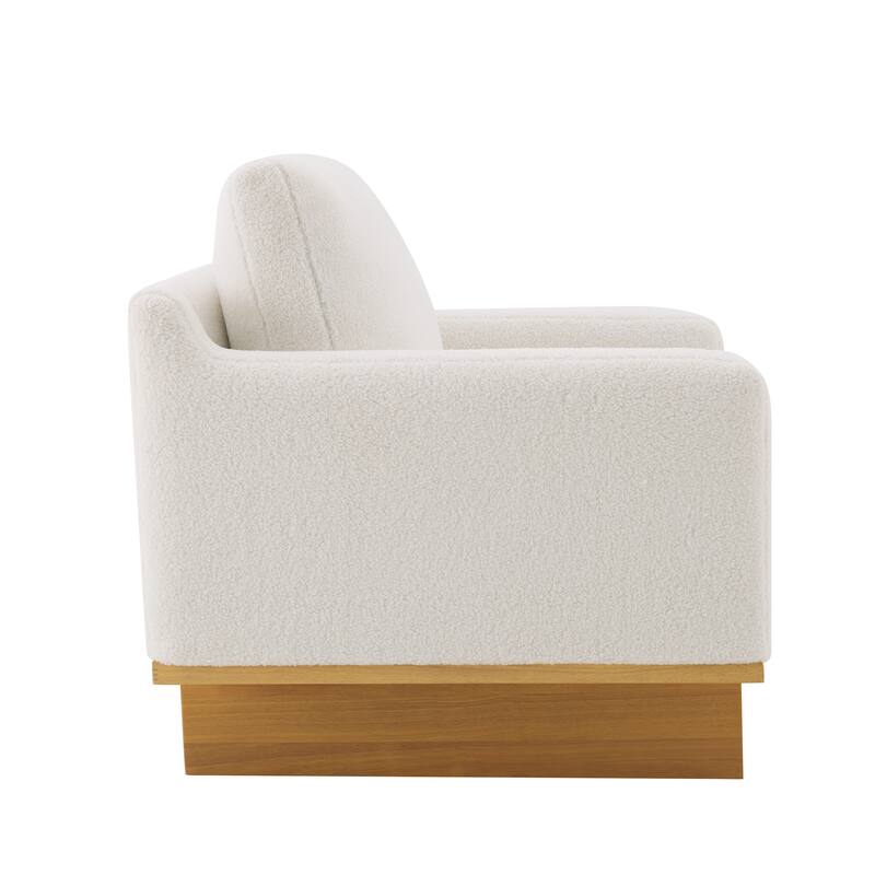 Christopher Knight Home - Modern Wooden Upholstered Accent Chair with Ergonomic Comfort