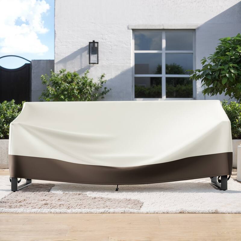 Pocassy Outdoor Sofa Lounge Chair Covers Heavy Duty Waterproof Covers. - Grey Color - 126"x63"x28"