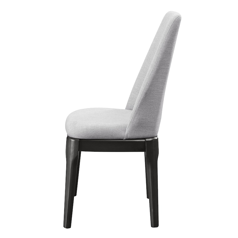 Light Grey and Grey Oak Upholstered Side Chairs (Set of 2)