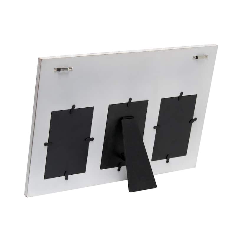 "Memories" Rustic Wooden Collage Photo Frame - 23" - White and Black