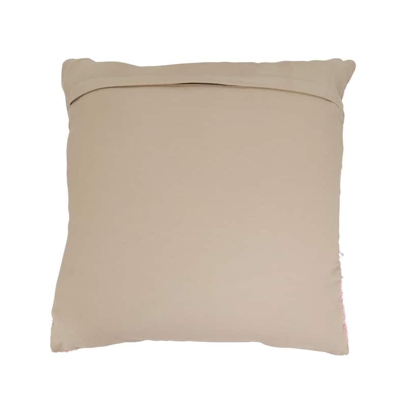Two-Tone Fringe Throw Pillow