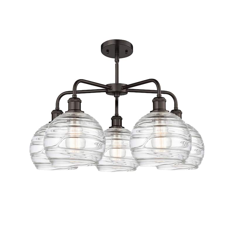 Innovations Lighting 516-5CR-16-26 Athens Deco Swirl Chandelier Athens