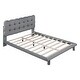 preview thumbnail 20 of 20, Marshmallow Shaped Button-Tufted Headboard LED Platform Bed