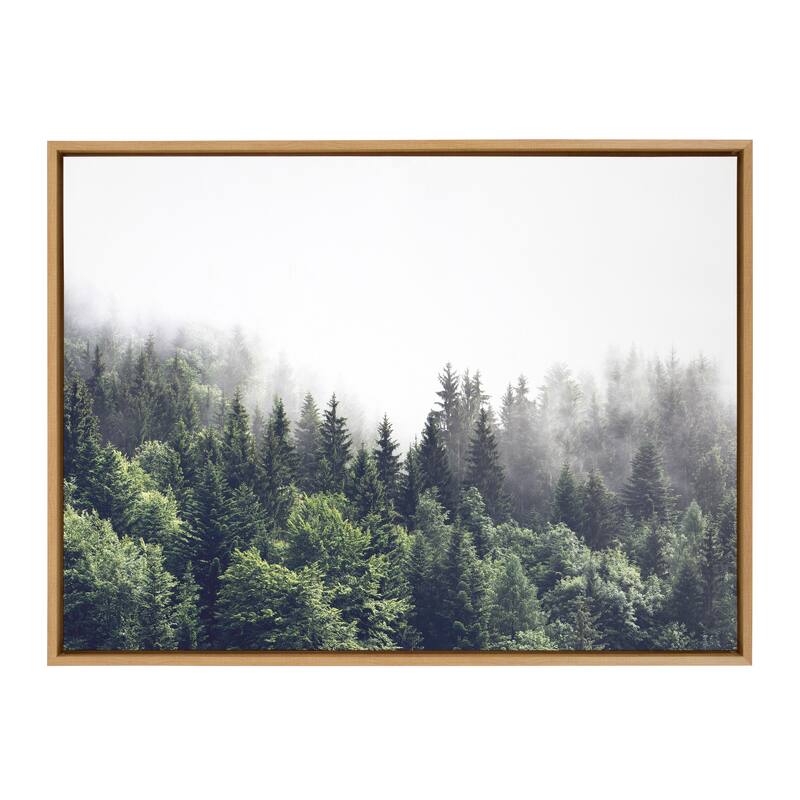 Kate and Laurel Sylvie Fog Framed Canvas by The Creative Bunch Studio