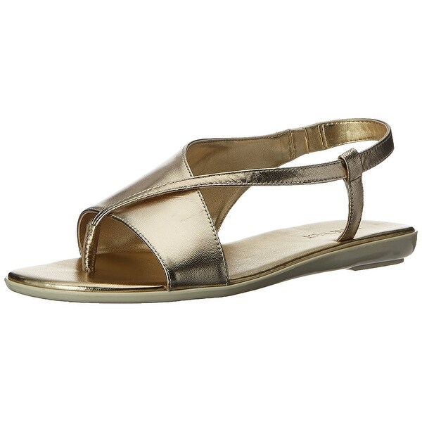 Nine West Womens Golper Leather Split Toe Casual Strappy Sandals Nine West Womens Golper Leather Split Toe Casual Strappy Sandals