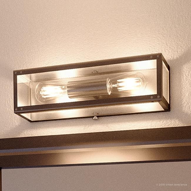Shop Luxury Industrial Chic Bathroom Vanity Light 4 5 H X 16 W With Steampunk Style Stainless Steel Finish By Urban Ambiance Overstock 28670579