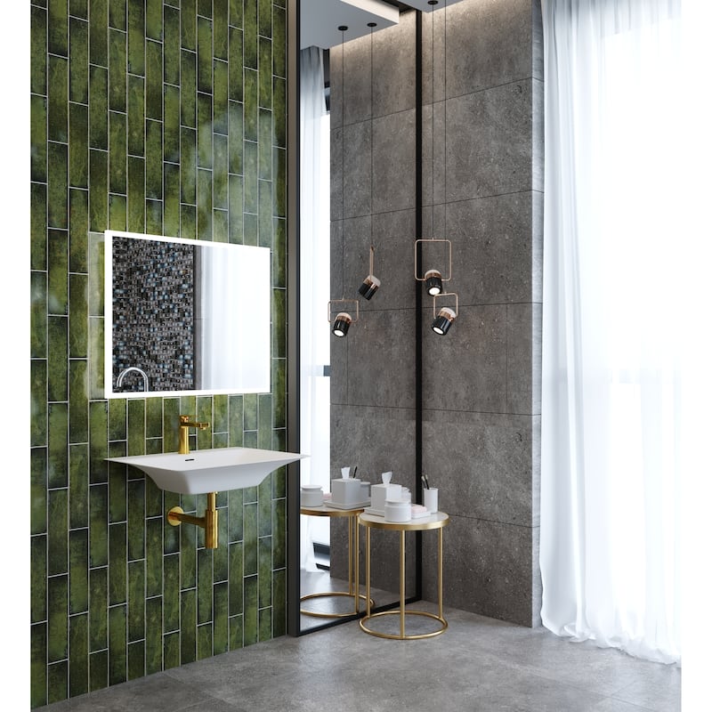 Carmella 24" Rectangular Solid Surface Wall Mount Bathroom Sink