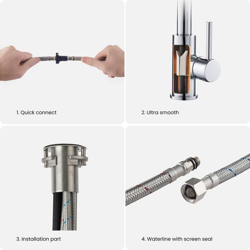 Single Handle Pull Down Kitchen Faucet