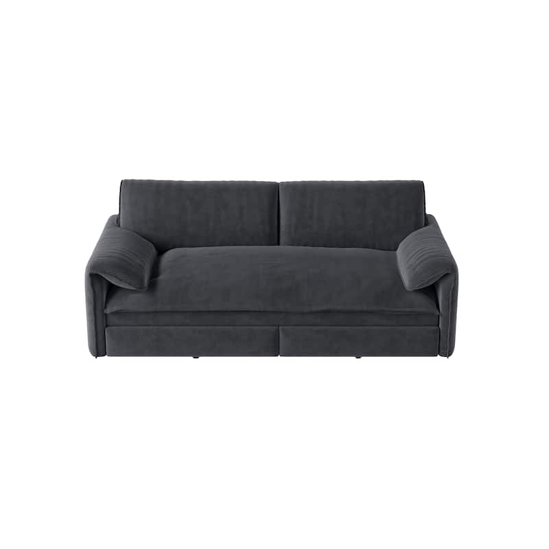 66"Velvet 2-Seater Sleeper Sofa with Side Storage for Living Room,Apartment