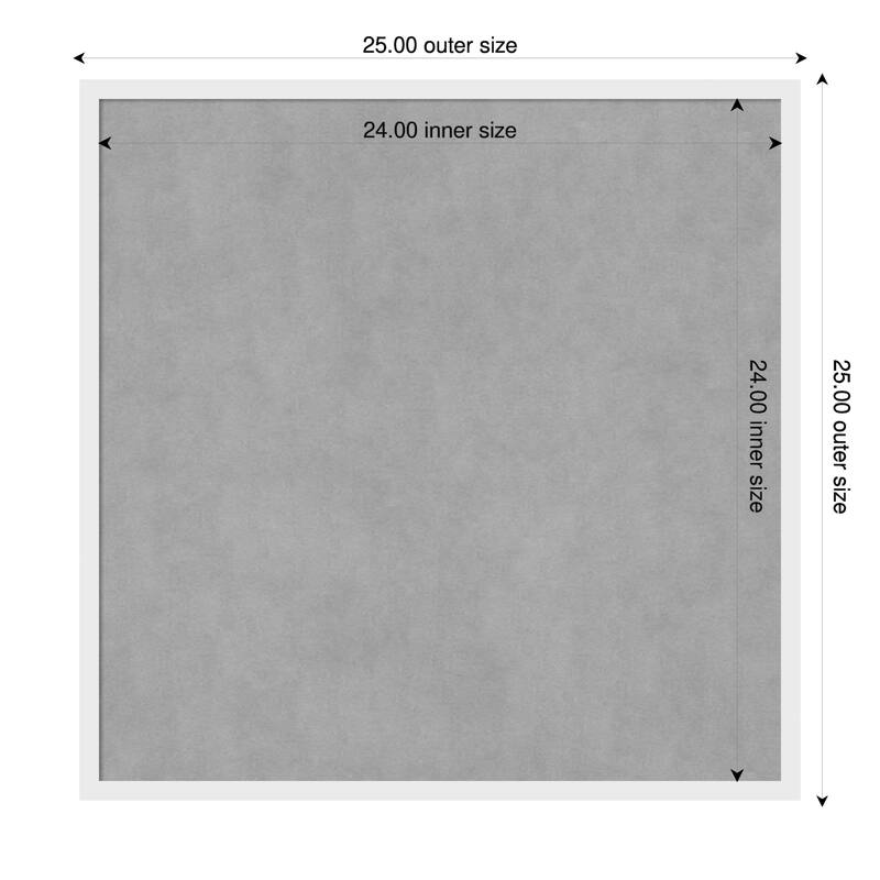 Amanti Art Incline Black Framed - 25 x 25 in - Incline White