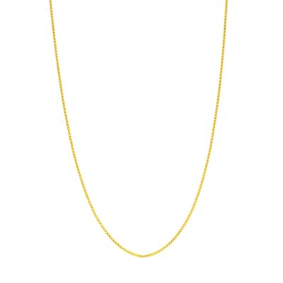 Curata 10k Yellow Gold 0.73mm Box Chain Necklace (Lobster)