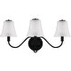 preview thumbnail 2 of 5, McKinney 3-Light Matte Black Bath Light