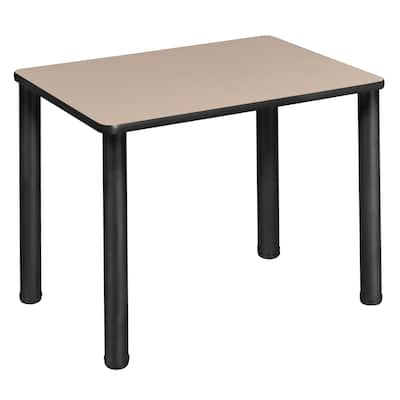 18.5" x 26" Rectangle Desk - Beige/ Black