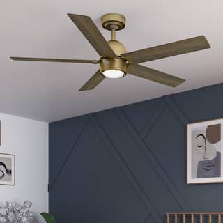 Hunter 52" Erling ENERGY STAR Ceiling Fan with LED Light Kit and Handheld Remote - Contemporary, Transitional, Modern Farmhouse