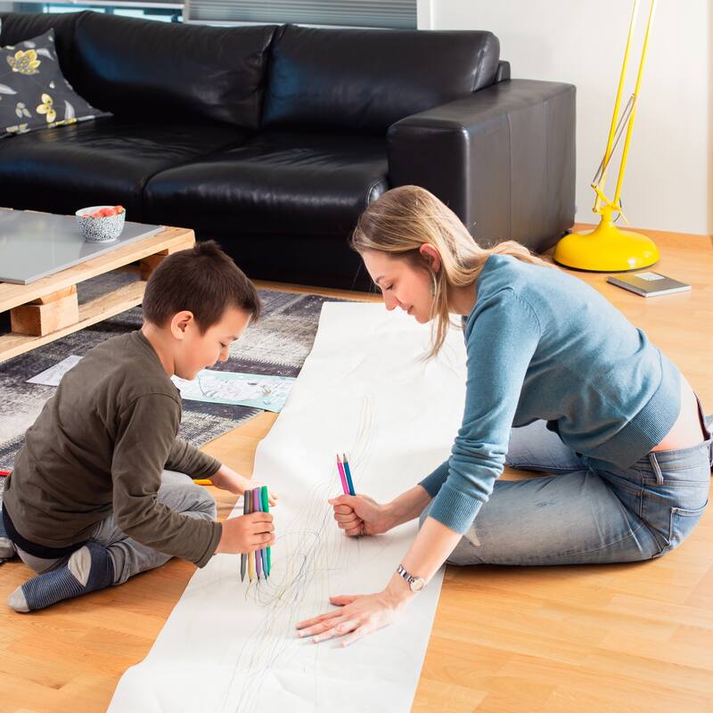 Art Easel Paper Roll，1 Pcs Wrapping Paper Art Craft, White