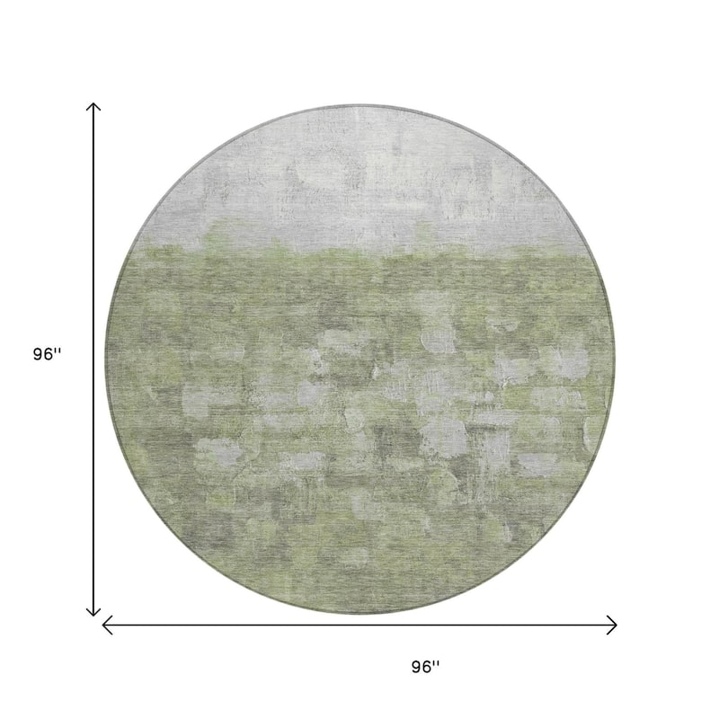 HomeRoots Abstract Transitional Round Outdoor Rug