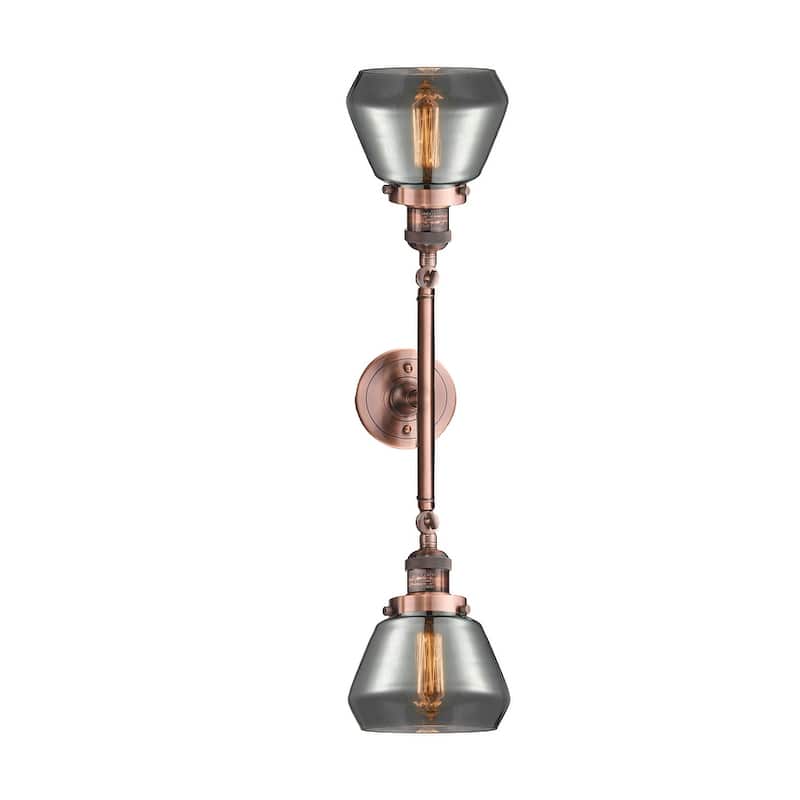 Innovations Lighting Fulton 2 Light 23" Wide Bathroom Vanity Light - Antique Copper / Plated Smoked