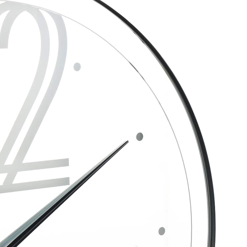 Glass LED Decorative Wall Clock with Black Clocks Hands and White Numbers - Multi Colored - Roche River Decor