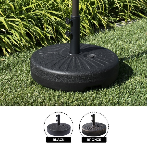 Newport 55-lb Fillable Round Patio Umbrella Base. Opens flyout.