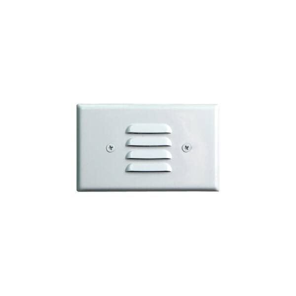 Elco 120V Horizontal LED Mini Step Light with Louvered Faceplate Bed