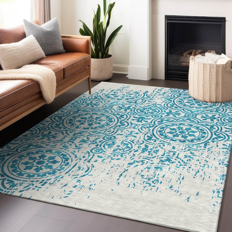 Premium Washable Super Soft Vanishing Medallion Mayfield Rug