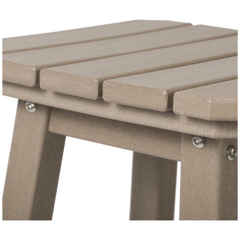 Laguna Hdpe All Weather Outdoor Patio 24" Square Counter Stool (Set Of 3)