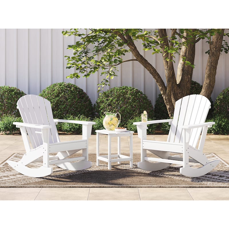 Signature Design by Ashley Sundown Treasure 3-Piece Outdoor Package - 31.25" W x 35.25" D x 37.13" H - White