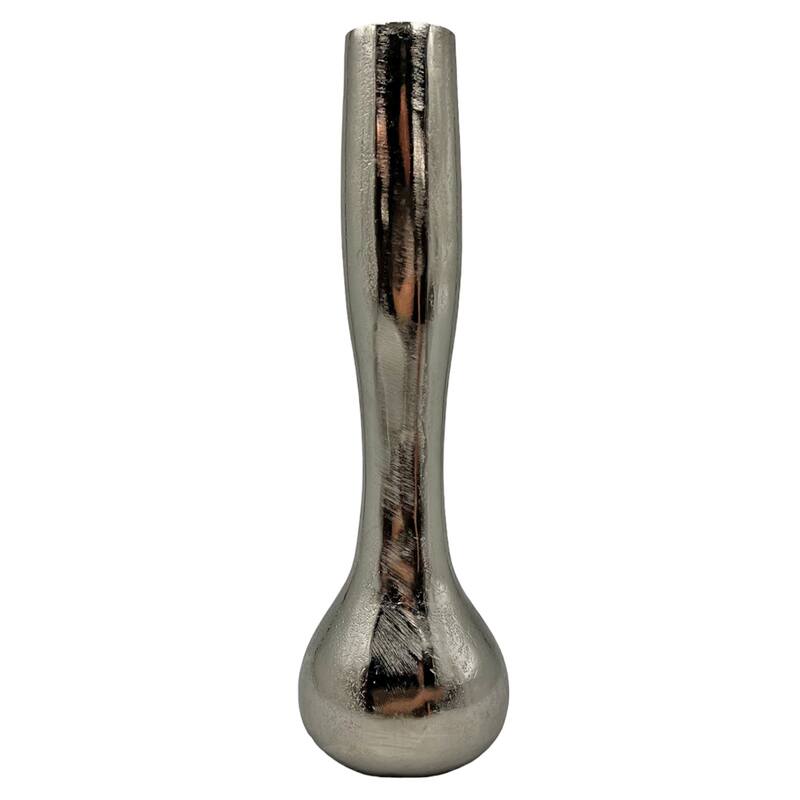 16 Inch Tall Decorative Handmade Aluminum Long Round Flower Vase