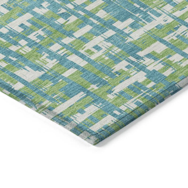 HomeRoots Abstract Transitional Rectangle Outdoor Rug