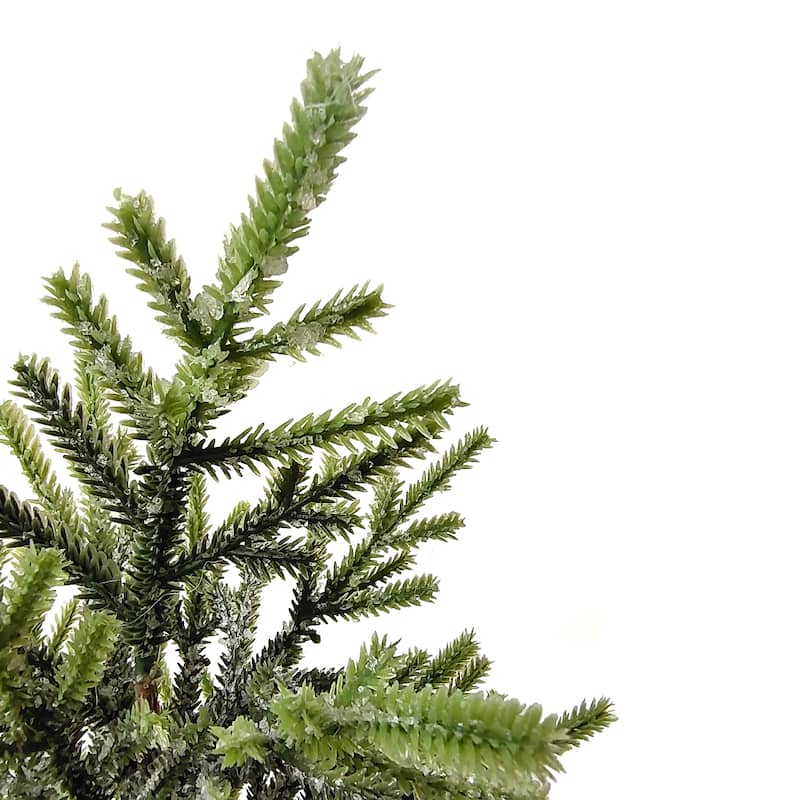 Real Touch™ Frosted Ice Pine Artificial Christmas Tree with Jute Base - 16.5"