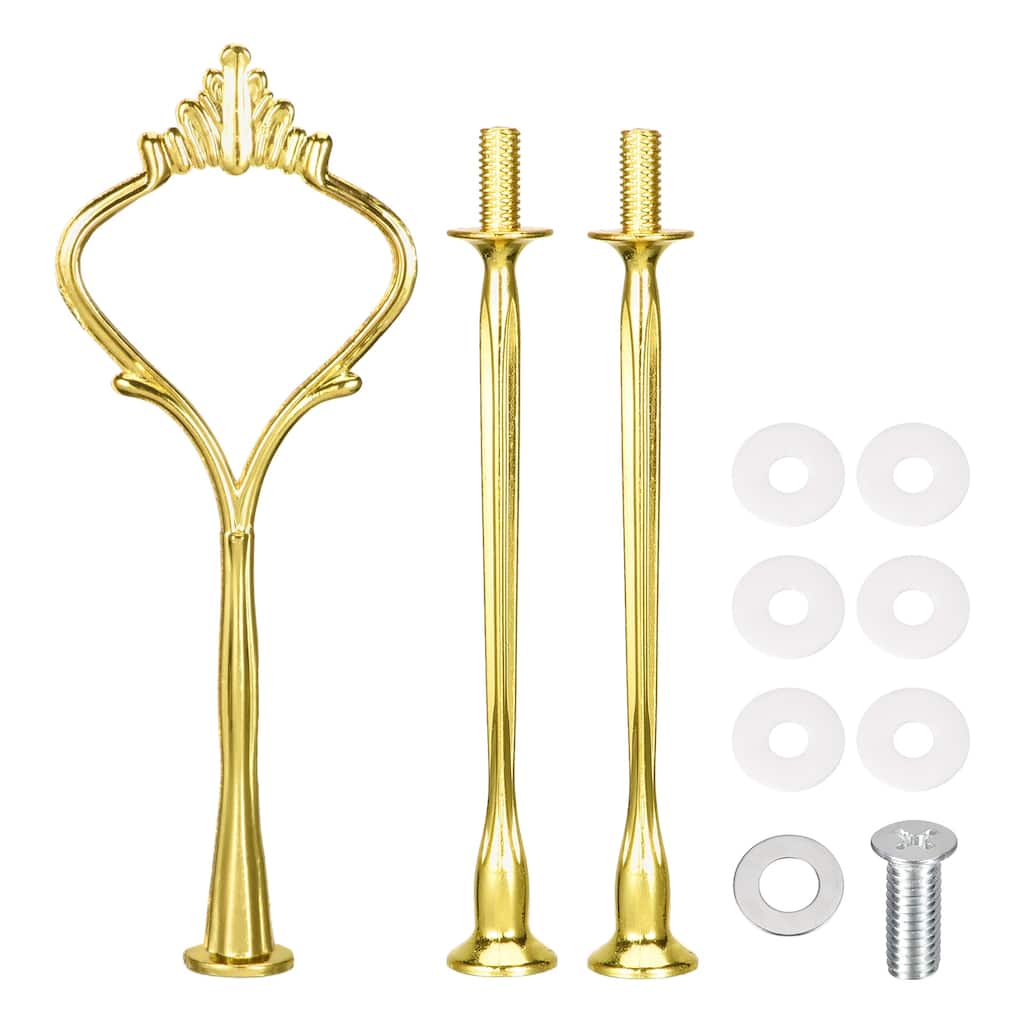 Cake Tray Stand Handle Cupcake Dessert Plate Hardware Fitting Holder Rod Stand Handle, 3-Tiers
