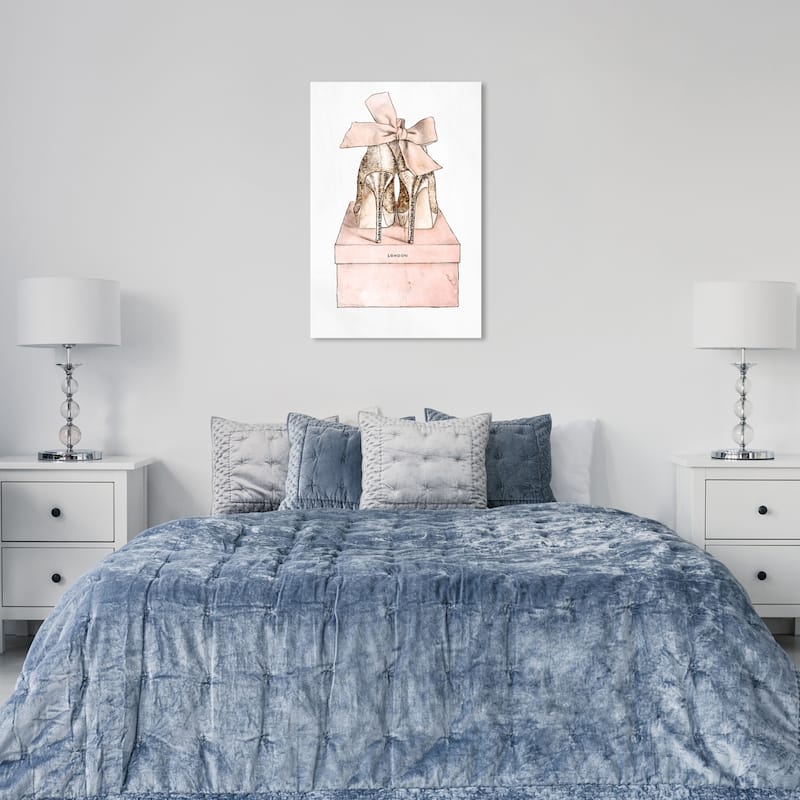 Wynwood Studio Canvas Fashion and Glam Mauve Romantic Pair Pink and Light Pink Glam Wall Art Canvas Print - 36 x 24