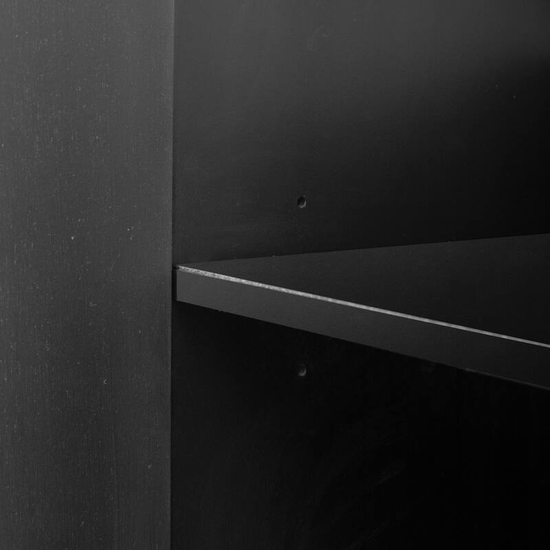 Wood Sideboard with Adjustable Shelves and Gold Handles
