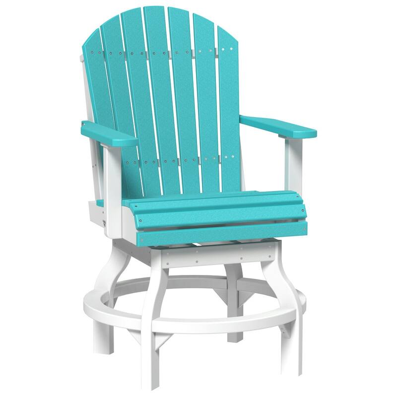 Set of 4 Poly Lumber Adirondack Swivel Chairs
