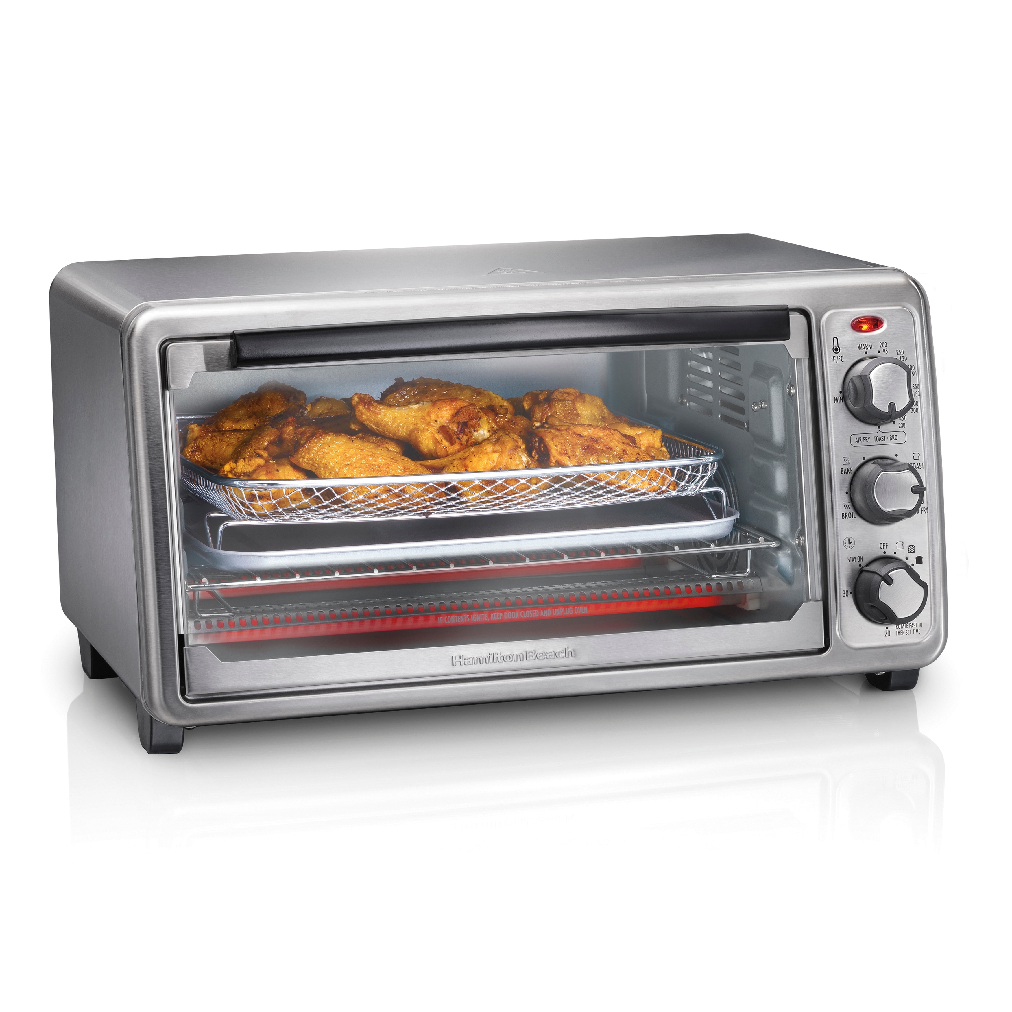 Hamilton Beach - 6 Slice Digital Air Fryer Toaster Oven - Black