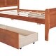 preview thumbnail 11 of 12, Twin Size Wood Platform Bed with 4 Drawers Storage Bed for Kids, Teens, Oak