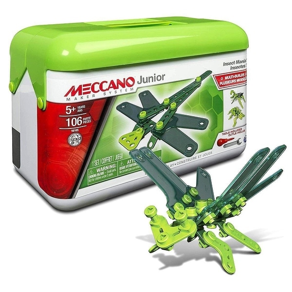 Meccano Junior Toolbox Insect Mania 4 Model Set Bed Bath